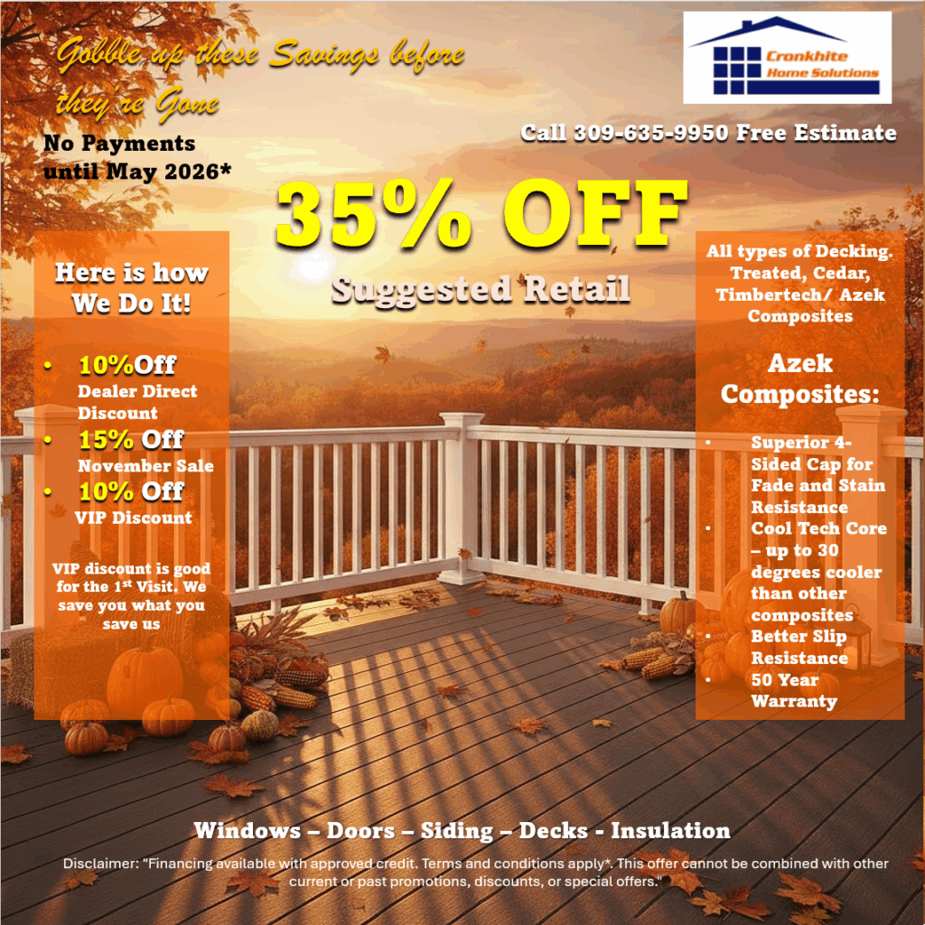 Grill out on a new or repaired deck this football season!