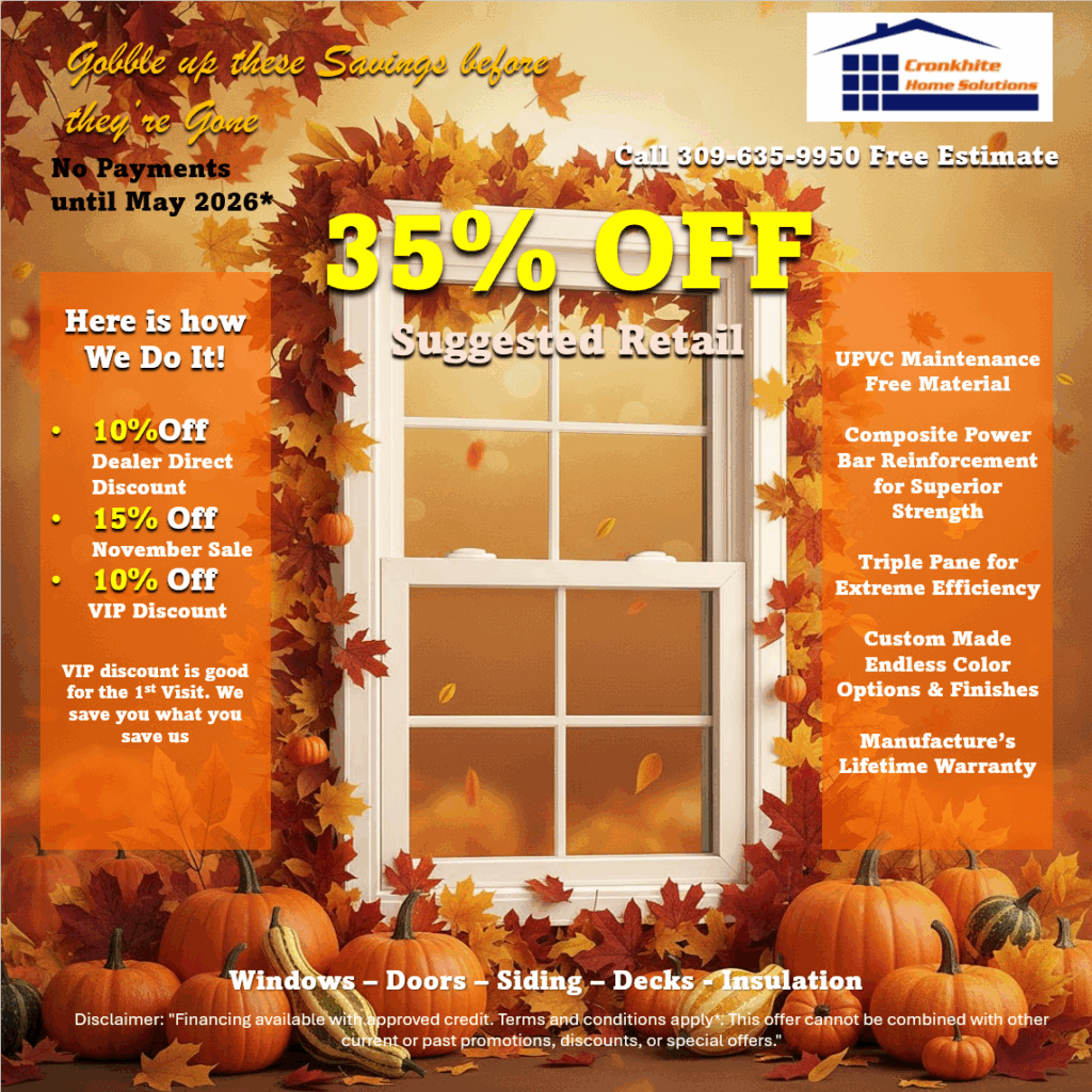 Save 35% Off Suggested Retail on Windows from Cronkhite Home Solutions